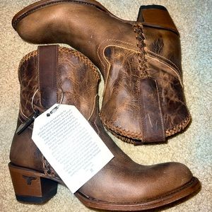 Women’s size 8 Lane brown handmade booties